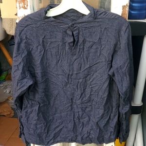 Uniqlo Womens Shirt Mandarin Collar Size Medium